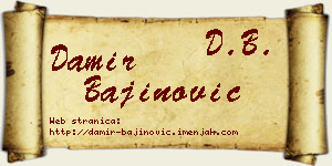 Damir Bajinović vizit kartica